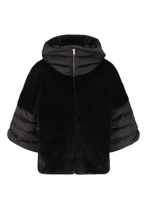 Herno faux-fur hooded jacket - Black