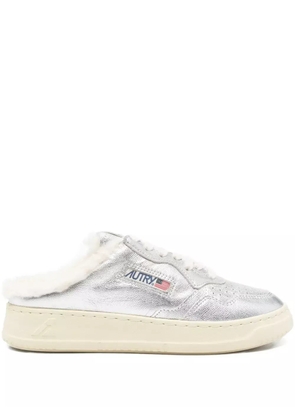 Autry Medalist metallic leather sneakers - Silver