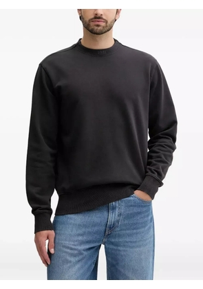 BOSS logo-embroidered crew-neck sweatshirt - Black