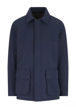Herno flap-pocket padded jacket - Blue
