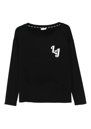 LIU JO logo-detail long-sleeve top - Black