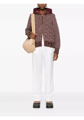 Moncler hooded wool jacket - Red