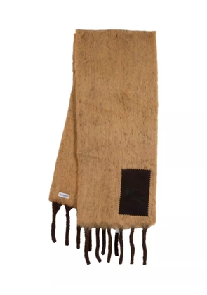 Burberry brushed wool patch scarf - Brown