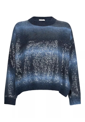 LIU JO ombré sequinned jumper - Blue