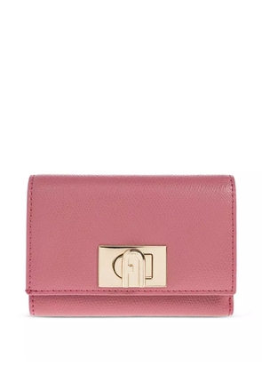 Furla leather lock-detail wallet - Pink