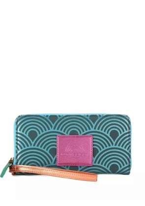 Kurt Geiger London rainbow-embellished zip-around wallet - Blue