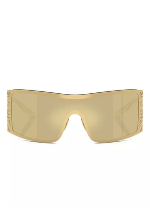 Dolce & Gabbana Eyewear wraparound-frame sunglasses - Gold