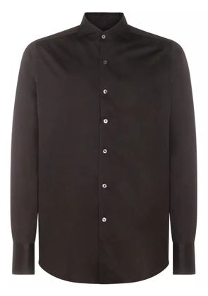 Canali long-sleeve cotton shirt - Brown