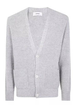 Lardini ribbed wool cardigan - Grey