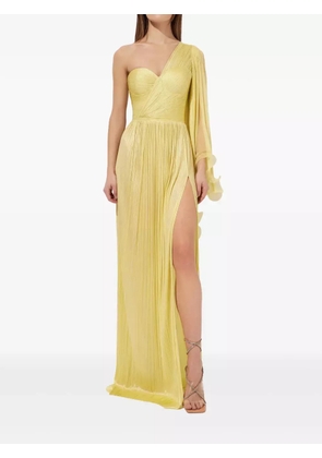 Iris Serban Anemona pleated one-shoulder dress - Yellow