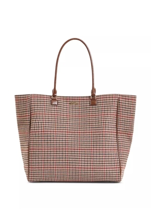 Essentiel Antwerp Inbox checked-pattern shoulder bag - Brown