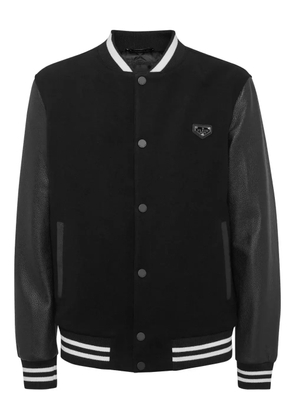 Philipp Plein rhinestone-embellished bomber jacket - Black