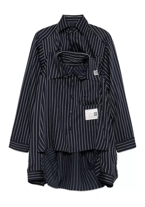 Maison MIHARA YASUHIRO layered pinstripe shirt - Blue