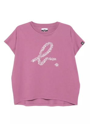 SPORT b. by agnès b. embroidered-logo cotton T-shirt - Purple