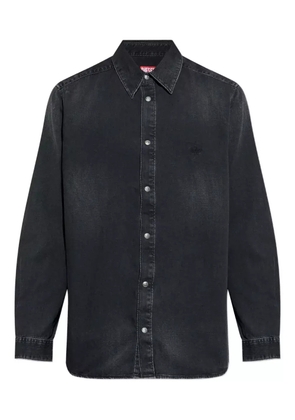 Diesel D-Simply embroidered denim shirt - Black
