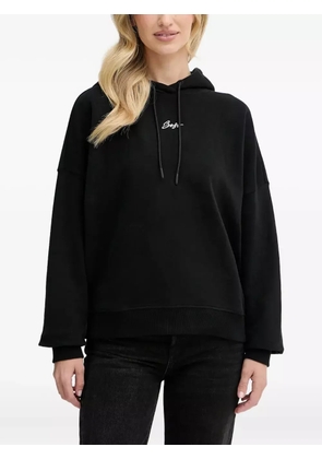 BOSS embroidered-logo hoodie - Black