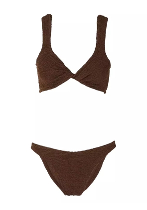Hunza G Juno twist-detail bikini - Brown