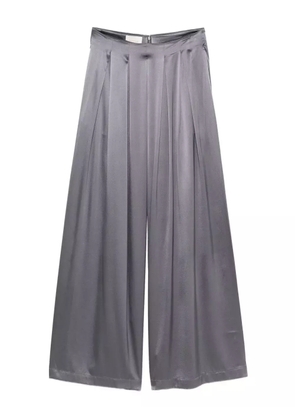 Danamé pleated satin trousers - Grey