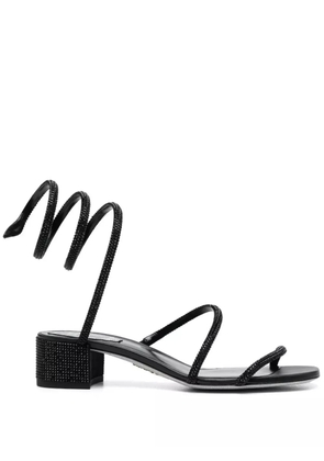 René Caovilla Cleo Crystal 35mm sandals - Black