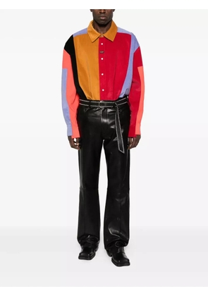 Martine Rose panelled corduroy shirt - Red