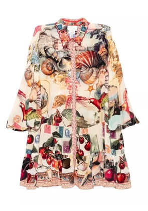 Camilla Notes From The Road shirt dress - Neutrals