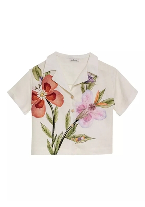 Agua Bendita Vittoria floral-print cotton shirt - Neutrals