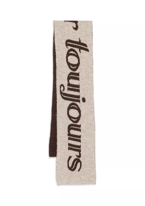 CARNE BOLLENTE logo-print scarf - Neutrals