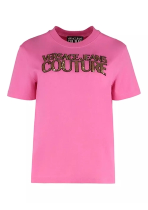 Versace Jeans Couture logo-embellished T-shirt - Pink