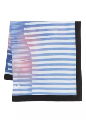Jean Paul Gaultier striped silk scarf - Blue