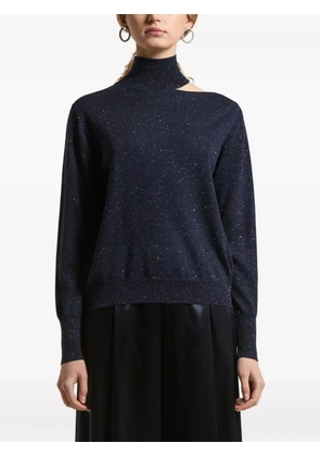 Peserico high-neck cut-out sweater - Blue