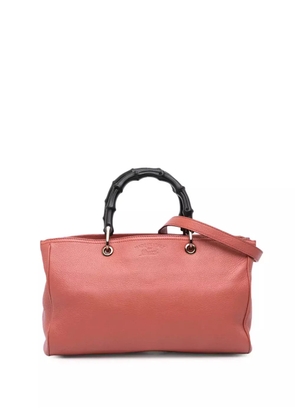 Gucci Pre-Owned 2016-2025 Medium Calfskin Bamboo Shopper satchel - Pink