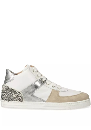 AGL metallic-panel studded sneakers - White