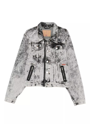 Martine Rose zip-front washed denim jacket - Grey