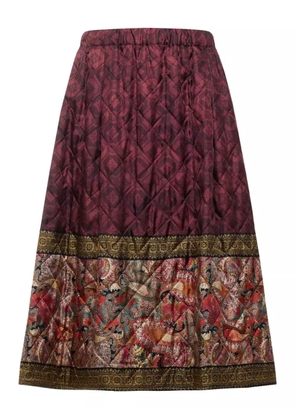 Pierre-Louis Mascia quilted paisley-print skirt - Red