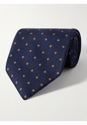 Dunhill - 9.5cm Polka-Dot Silk-Jacquard Tie - Men - Blue
