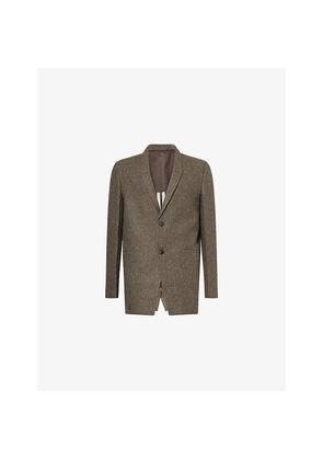 Mens Rick Owens Concordian Notched-Lapel Wool Jacket