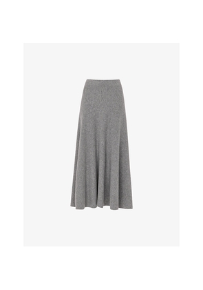 Womens Whistles A-Line Knitted Wool Midi Skirt