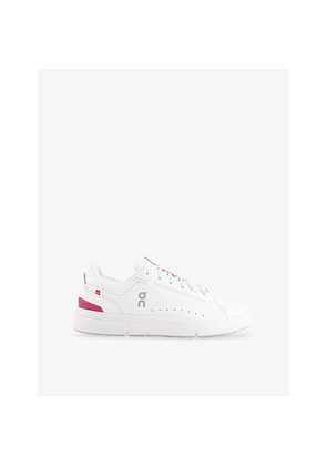 Womens On The Roger Advantage Faux-Leather Low-Top Trainers