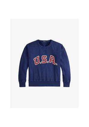 Mens Polo Ralph Lauren Usa Vintage-Fit Cotton-Blend Sweatshirt