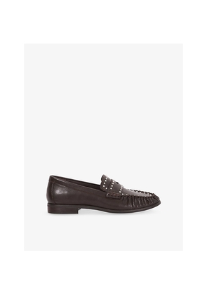 Womens Dune Gazillion Studded Leather Loafers