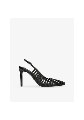 Womens Steve Madden Carleigh Heeled Faux-Leather Sling-Backs