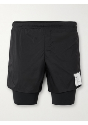 Satisfy - 8&quot; Slim-Fit Layered Techsilk and Justice&trade; coldblack&reg; Shorts - Men - Black - XS