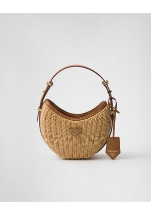 Wicker and leather Prada Arqué bag