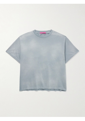 The Elder Statesman - Sunbleached Cotton and Cashmere-Blend Jersey T-Shirt - Men - Blue - S