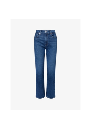 Womens Paige Stevie Straight-Leg Denim Jeans