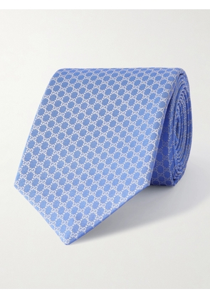 Gucci - 7cm Logo-Jacquard Silk Tie - Men - Blue