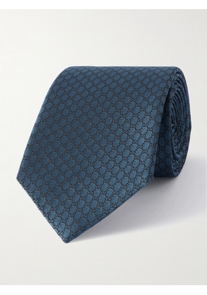 Gucci - 7cm Logo-Jacquard Silk Tie - Men - Blue