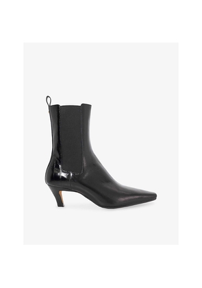 Womens Dune Odele Heeled Patent-Leather Ankle Boots