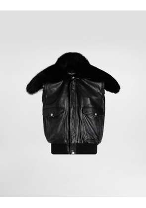 Dolce & Gabbana Vintage Leather Jacket - Woman Coats And Jackets Black 38