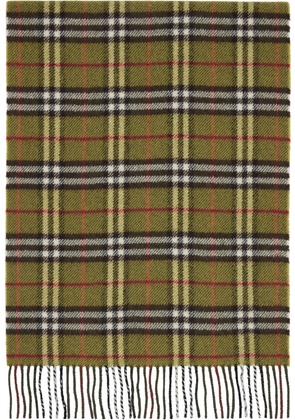 Burberry Khaki Check British Wool Scarf